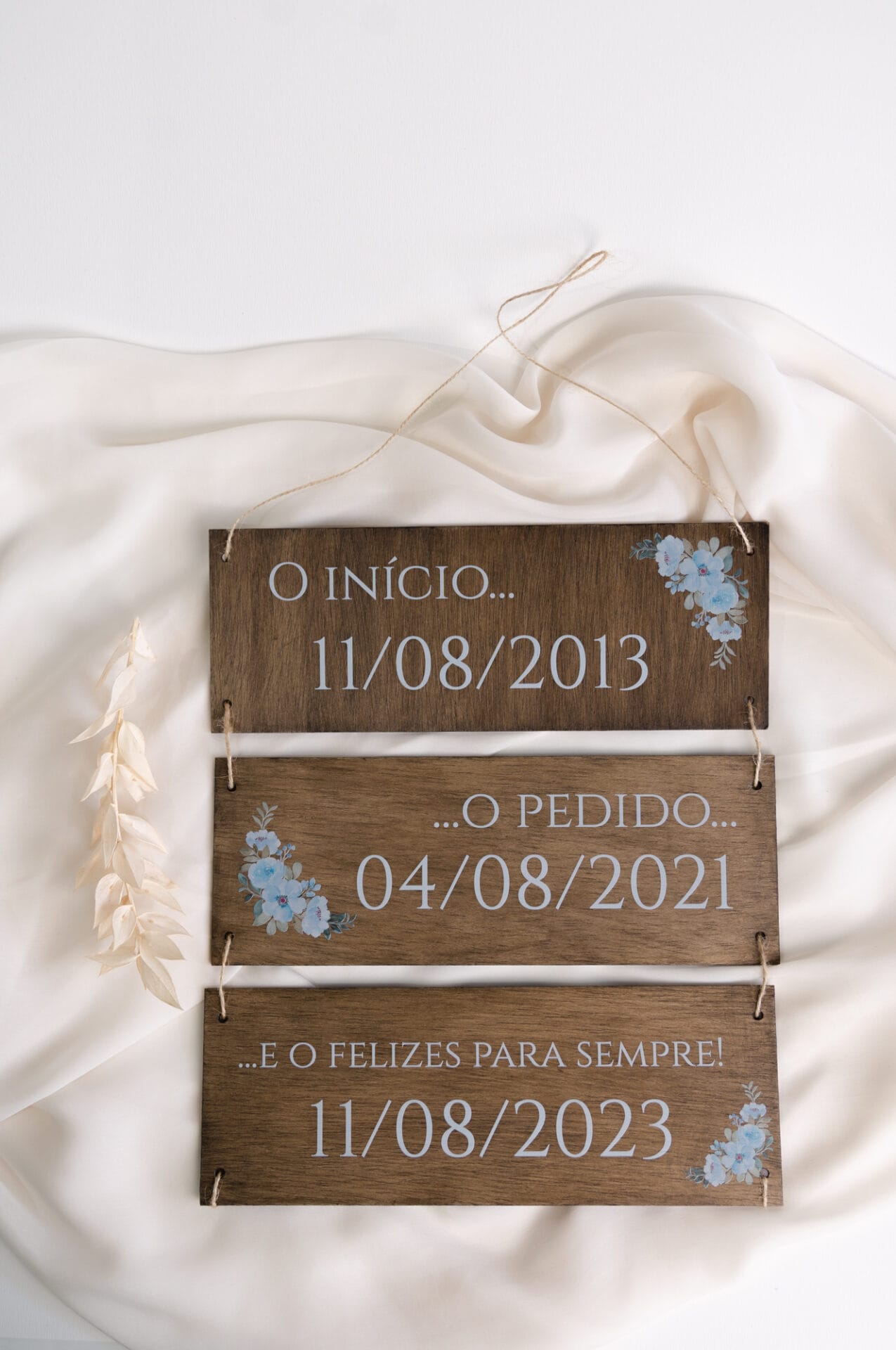 Placa Madeira Tripartida Rústica