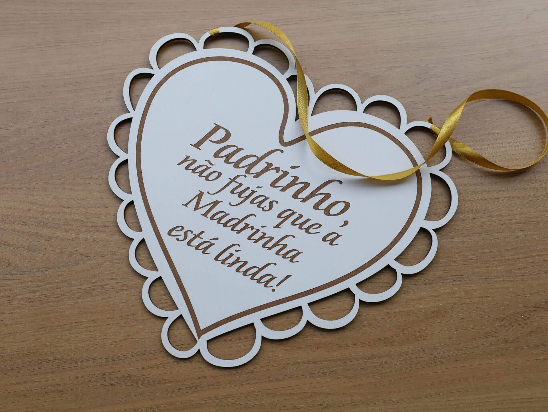 Placa Casamento Coração Entrada