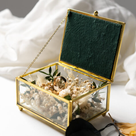 Imagem do produto Caixa Porta Alianças Dourada