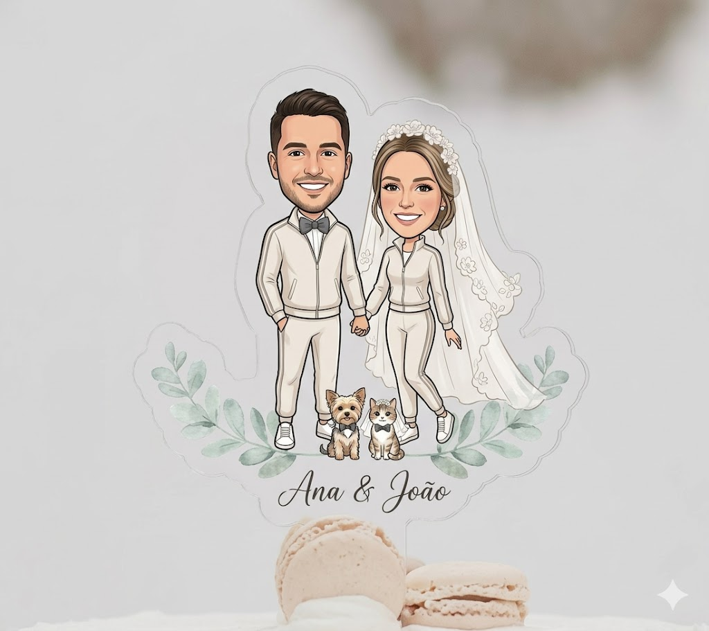 Topo Bolo Casamento Impresso 2