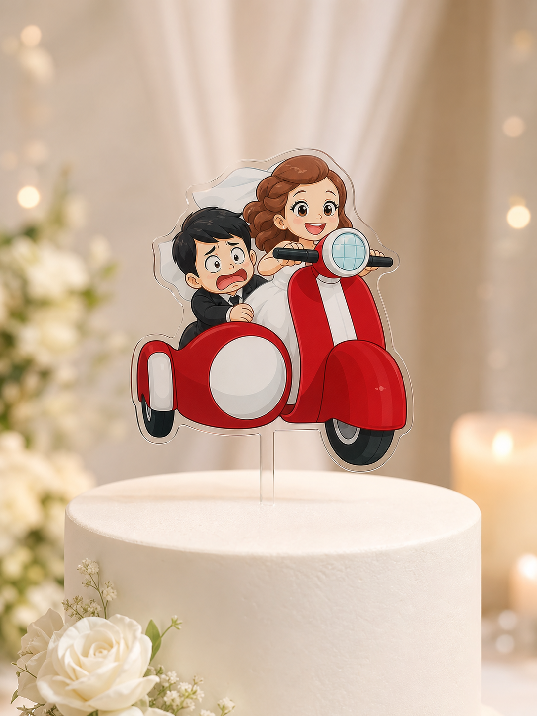 Topo Bolo Casamento Vespa 1