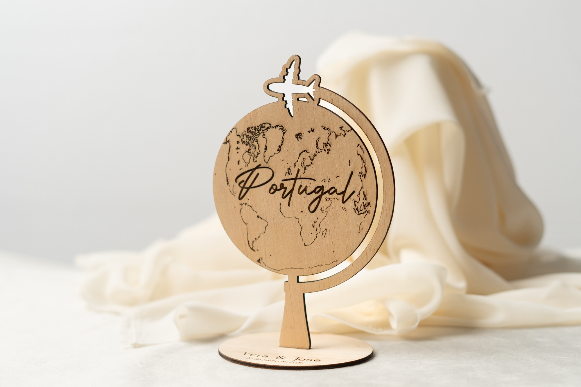 Marcador Mesa Casamento Globo