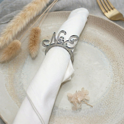 Image du produit Anneaux de serviette personnalisés avec initiales