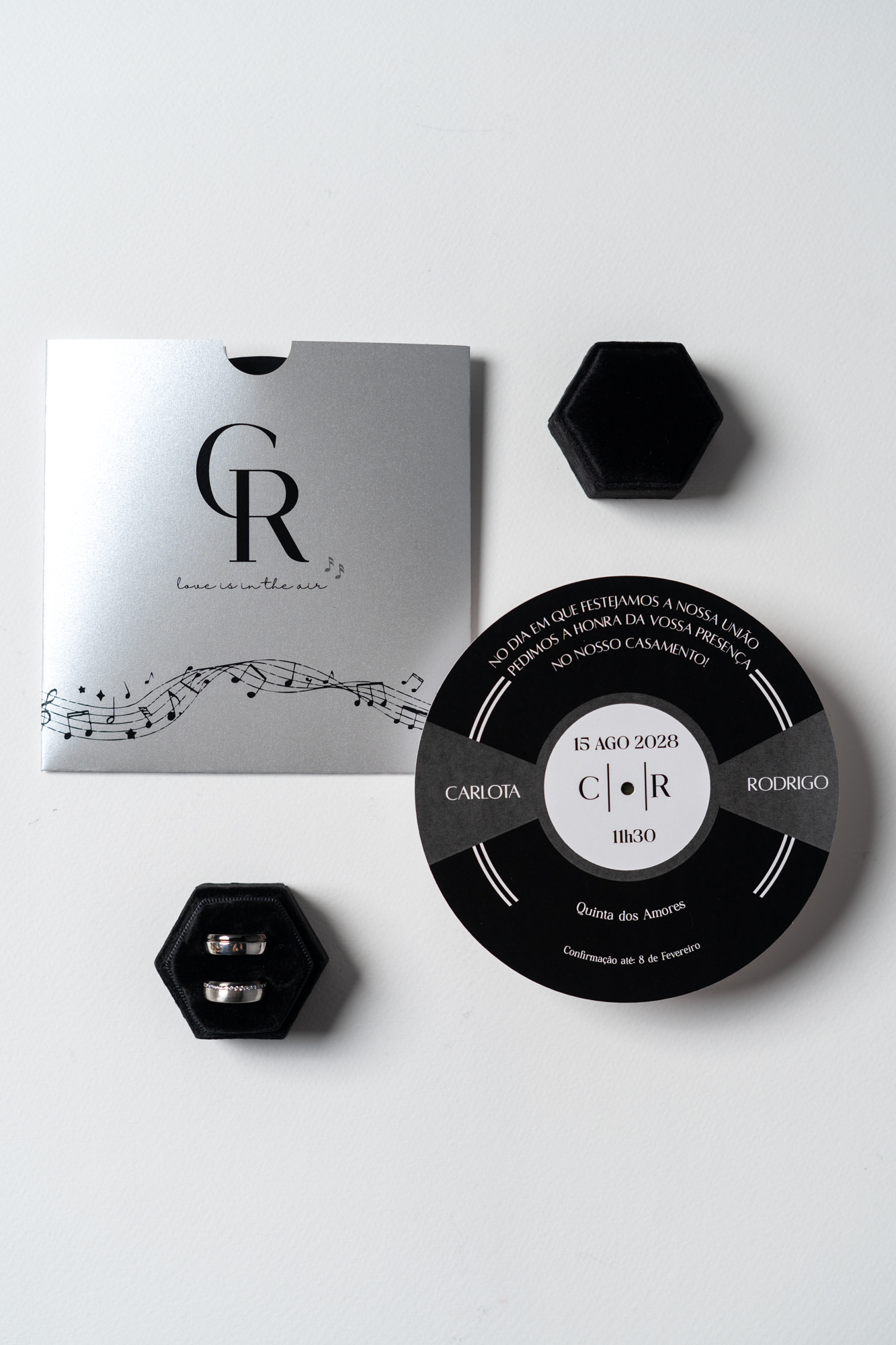 Convite Casamento Disco Criativo