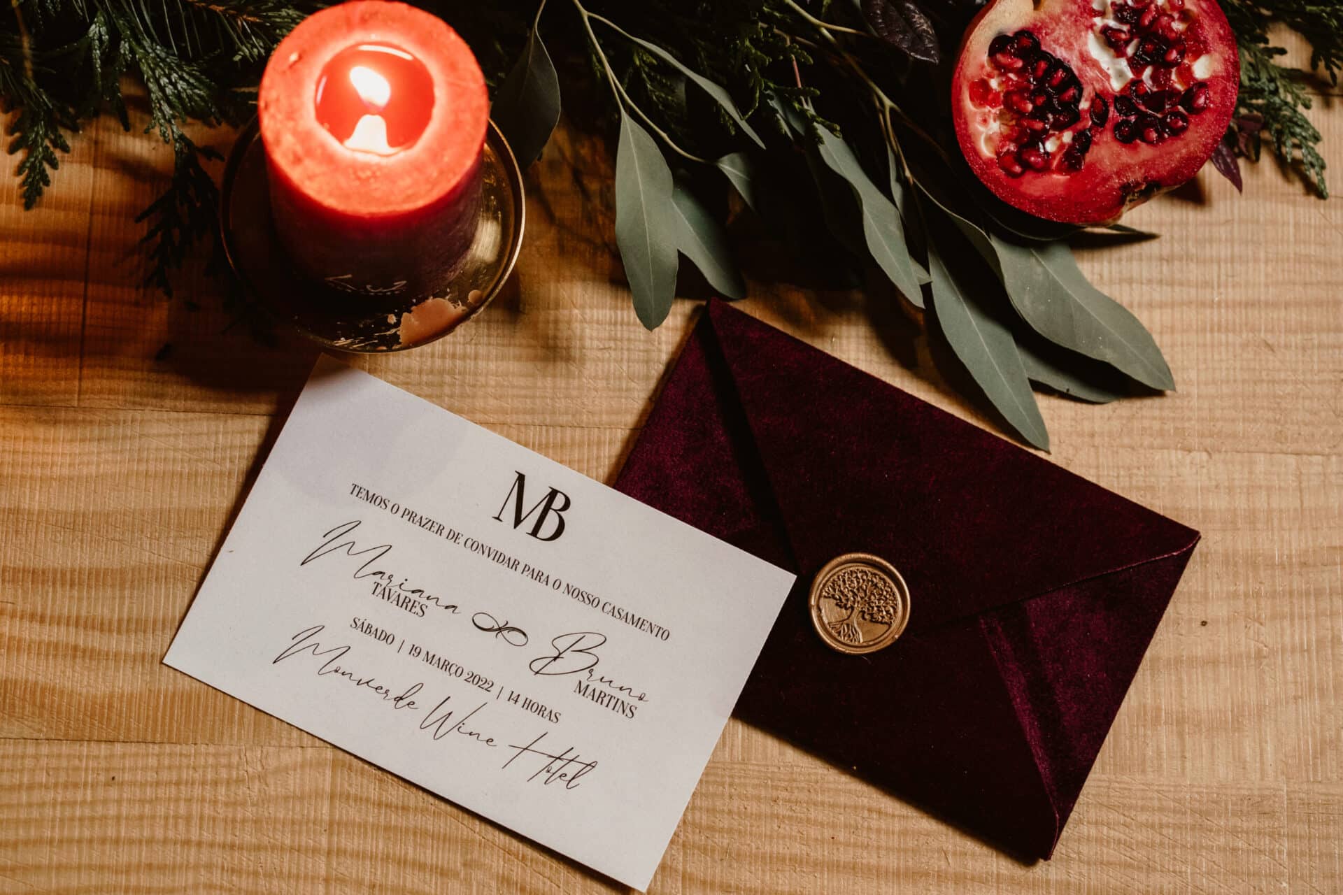 Wedding Invitations Bordeaux Envelope