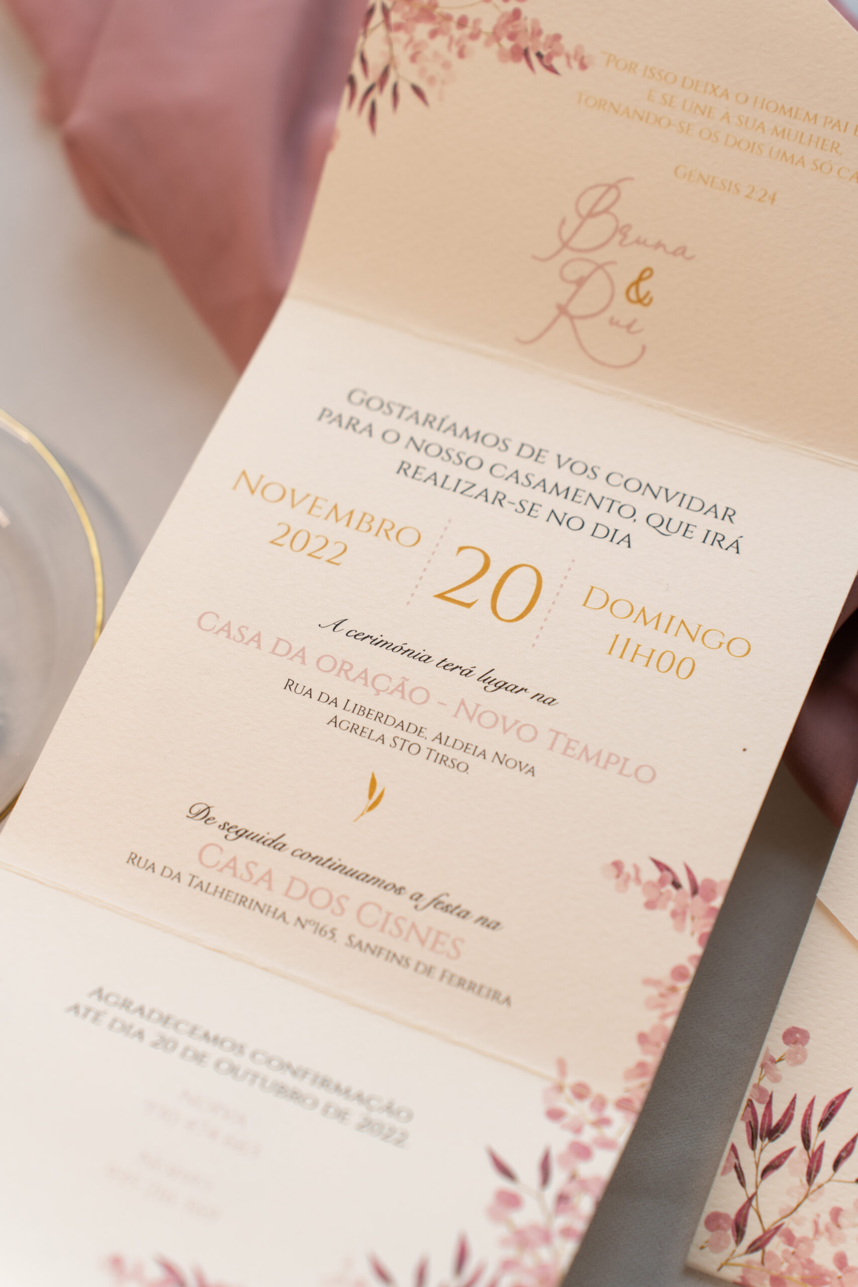 Convite Casamento Simples Floral - Image 5