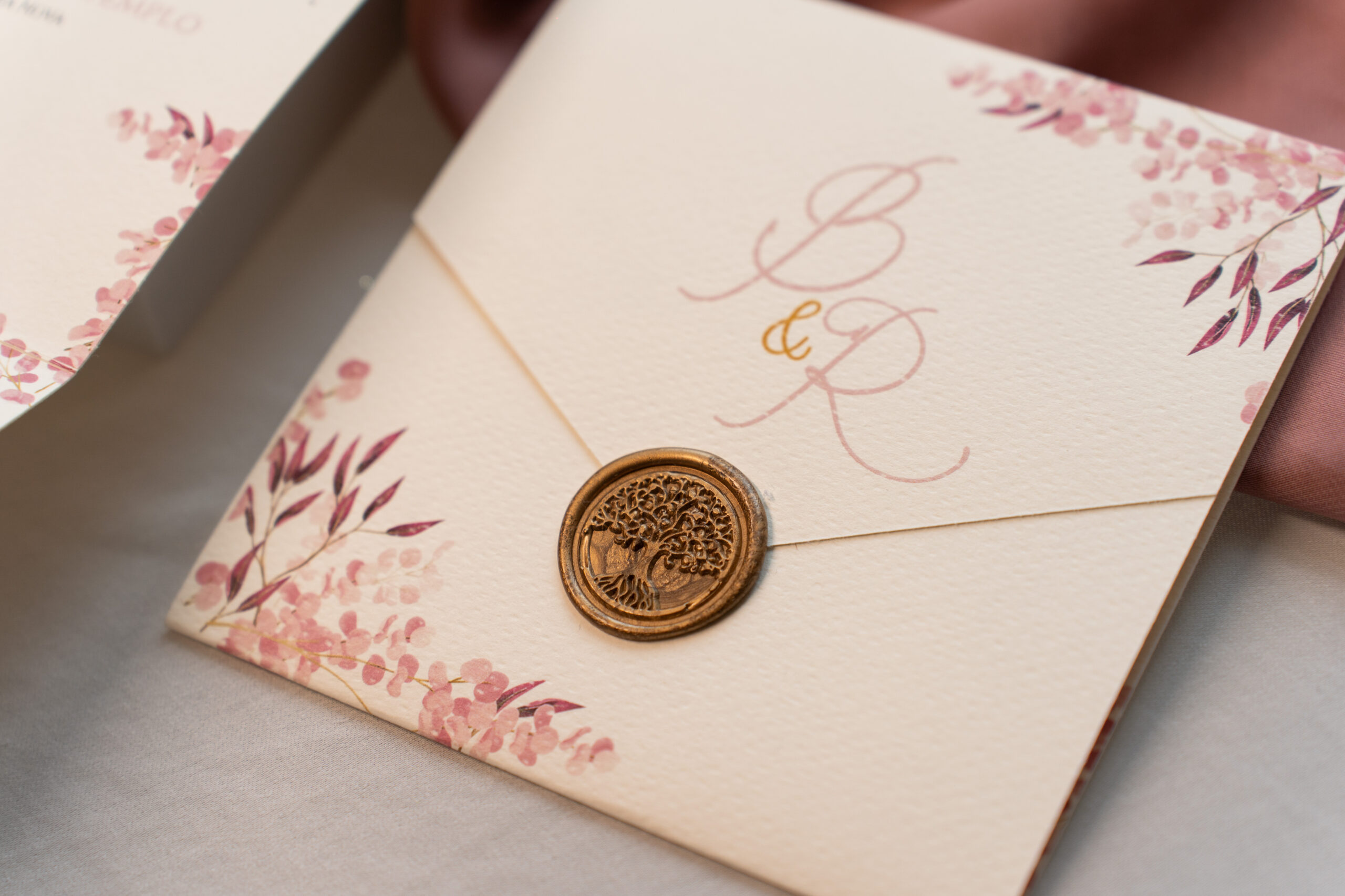 Convite Casamento Simples Floral 6