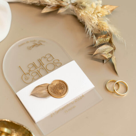 Imagem do produto Convite Casamento Acrílico Delicado