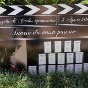 Placard Mesas Casamento Cinema