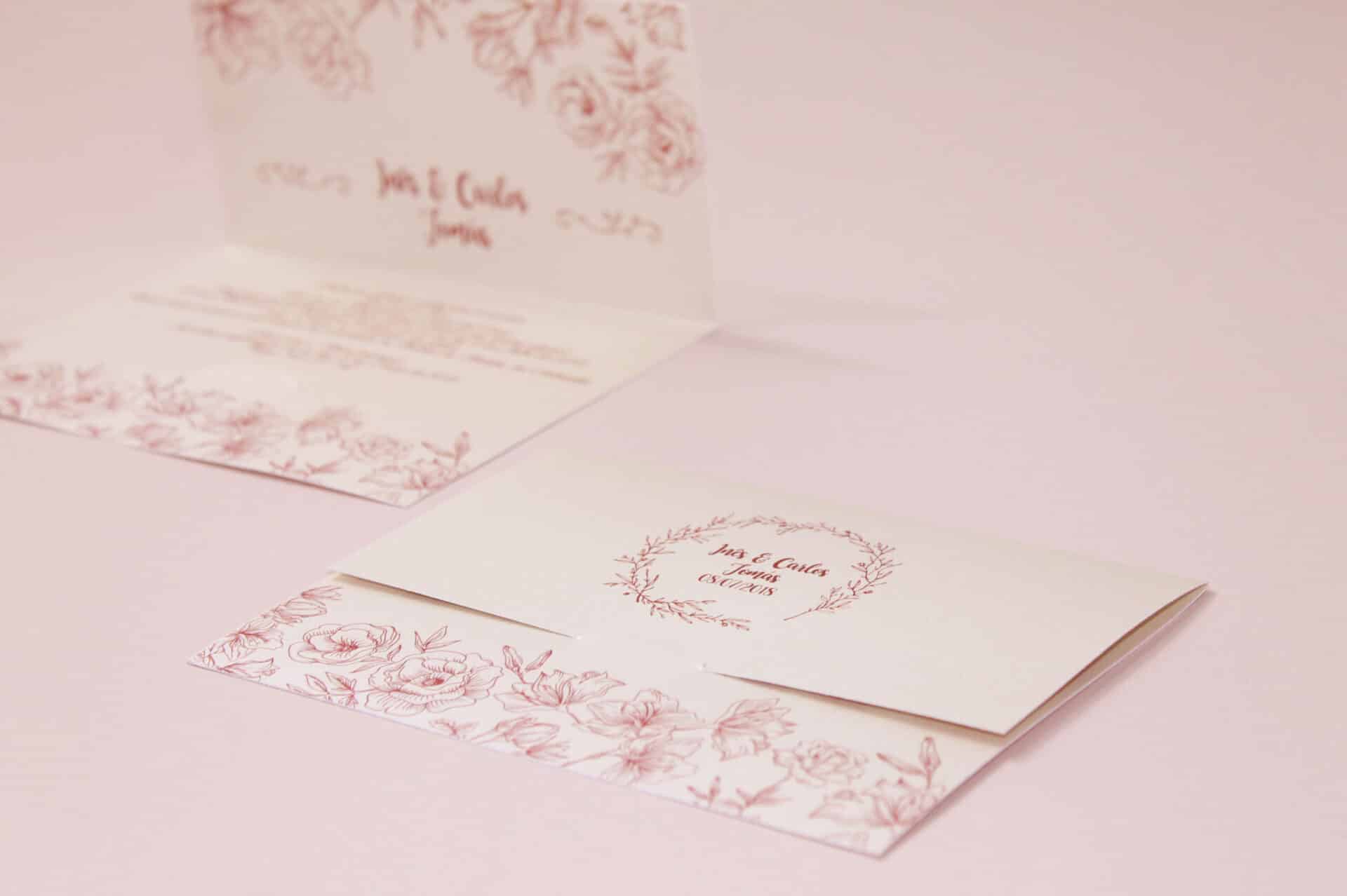 Convites Casamento Batizado Elegante