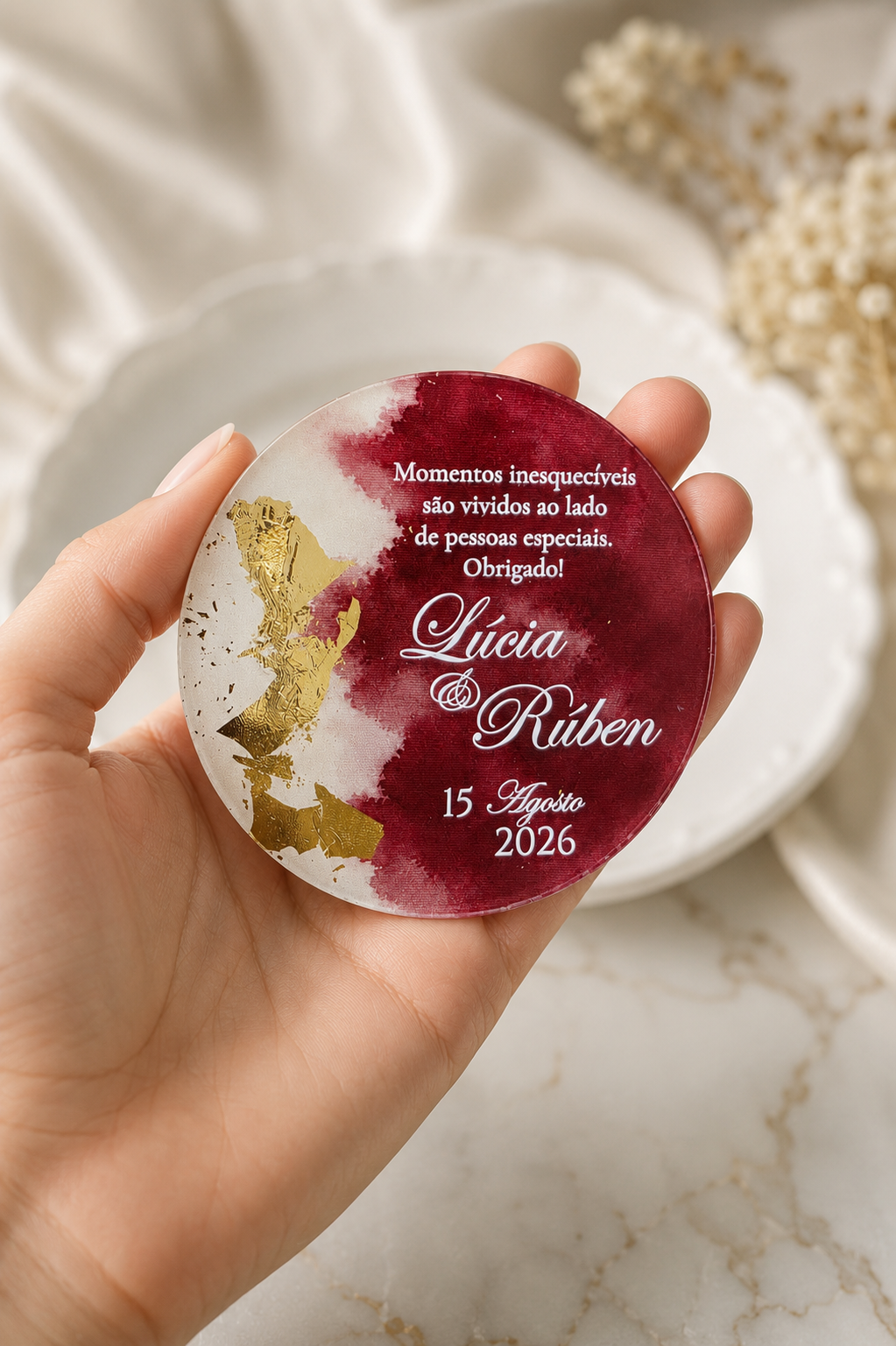 Lembrança Casamento Íman Acrílico 2
