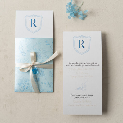 Imagem do produto Convite Batismo Azul Chupeta