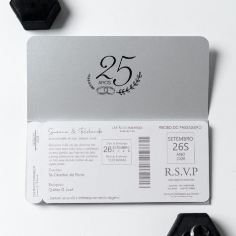 Imagem do produto Convite Bodas Prata Original