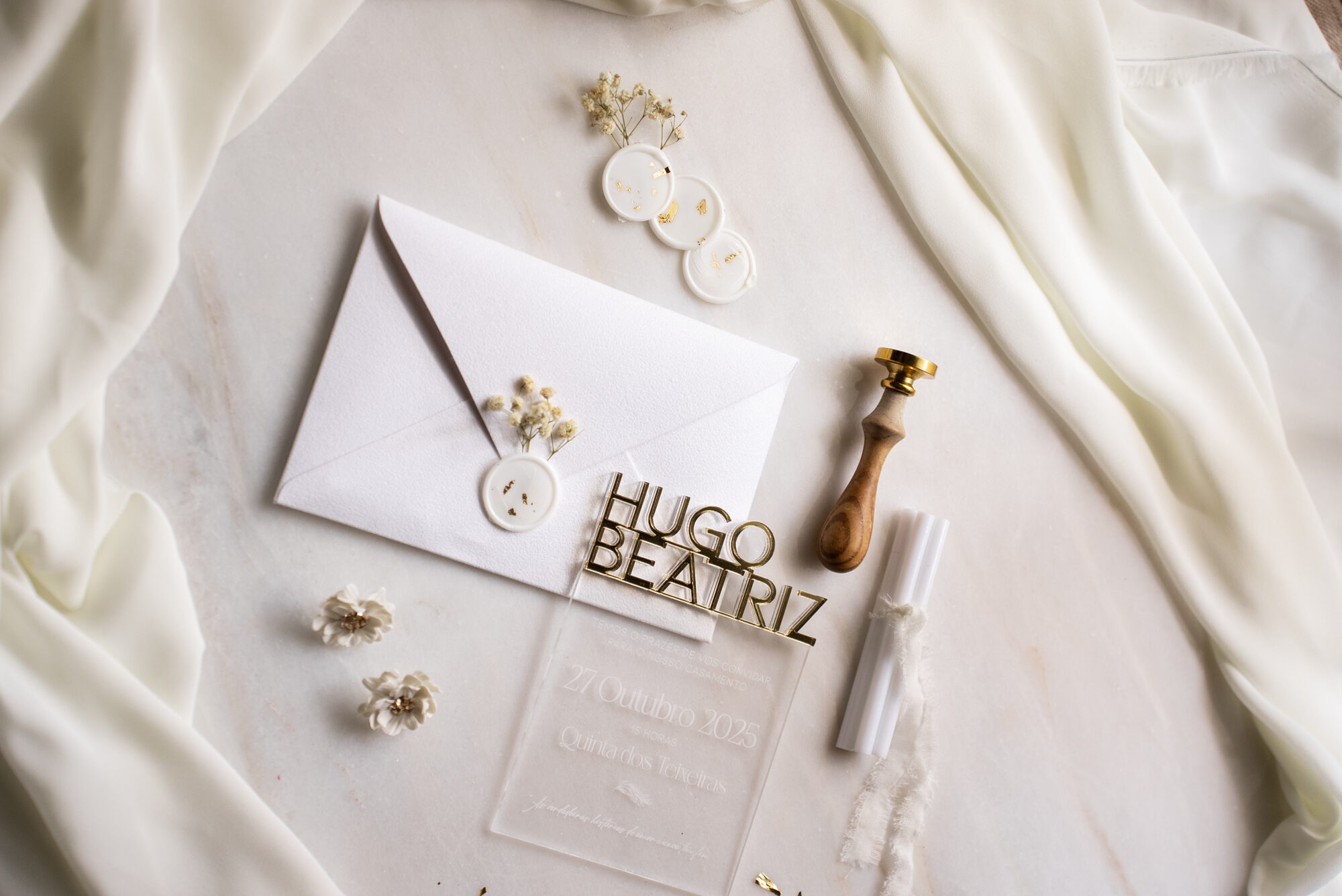 Convite Casamento Veludo Acrílico 5