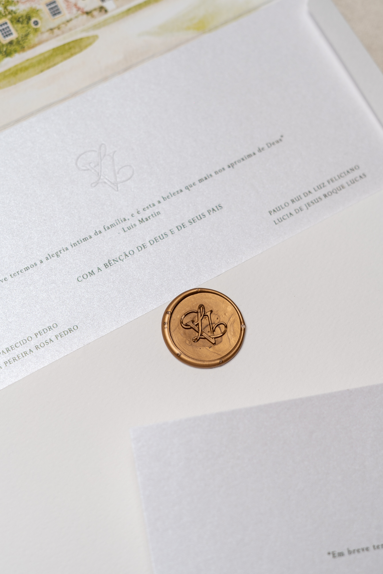 Convites Casamento Lacre Elegante 6