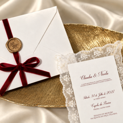 Imagem do produto Convites Casamento Envelope Bordeaux