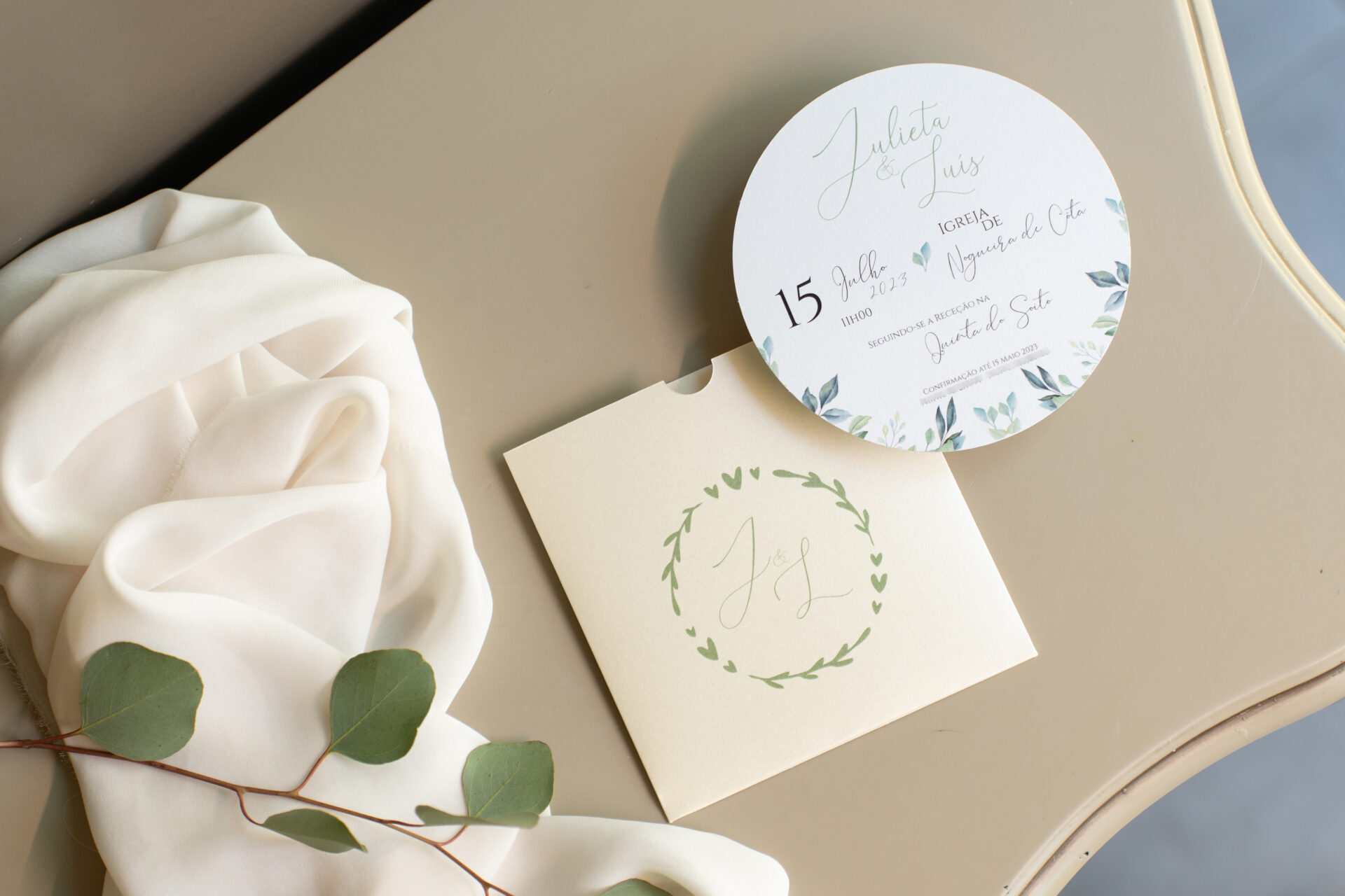 Convites Casamento Interior Redondo