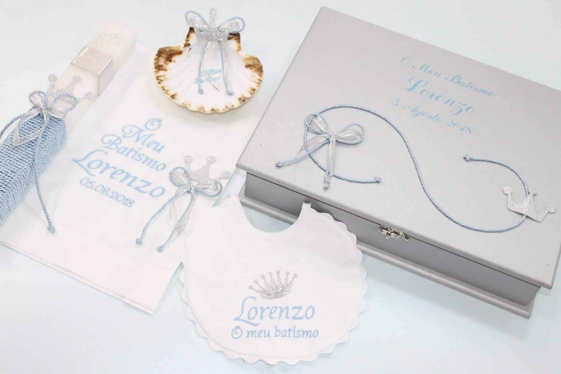 Concha Batizado Caixa Cinza