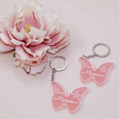 Imagem do produto Lembrança Batizado Borboleta Rosa