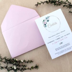 Convite Batizado Envelope Simples