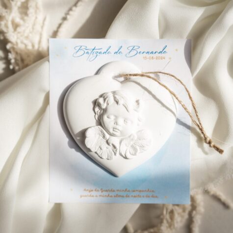 Imagem do produto Lembrança Batizado Anjo-coração Cartão