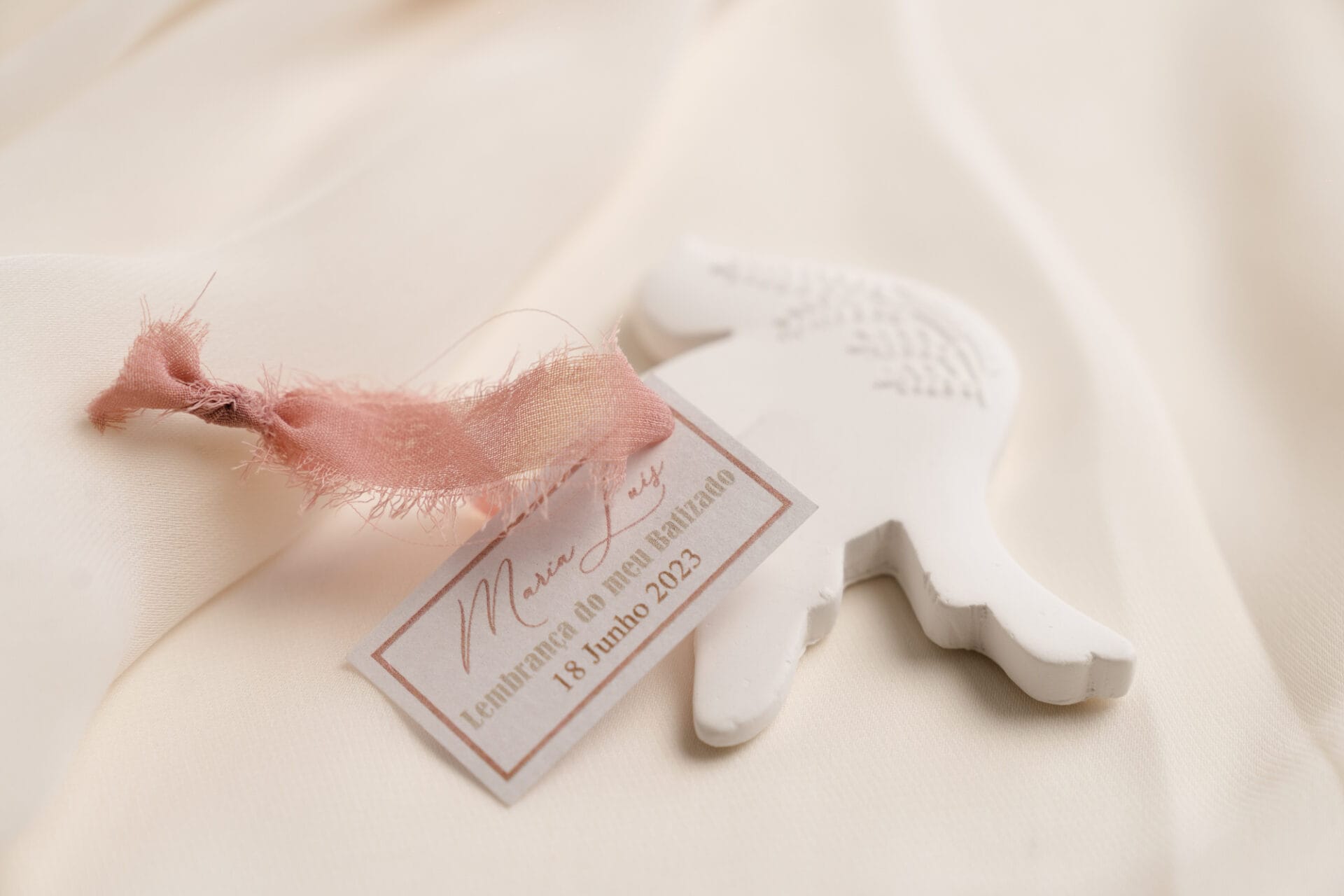 Pomba Lembrança Batizado Gesso