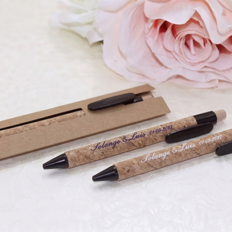 Imagem do produto Lembrança Casamento Esferográfica Cortiça
