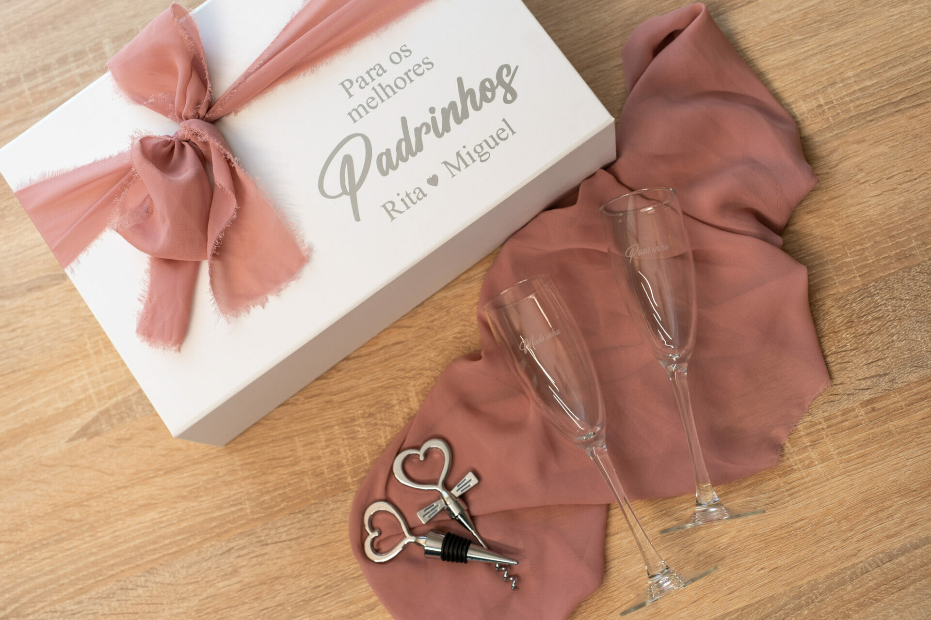 Lembrança Casamento Padrinhos Conjunto