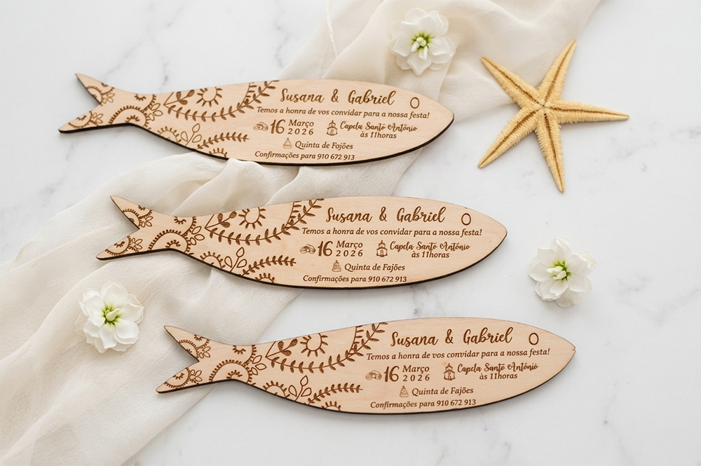 Invitations Mariage Sardine Madère