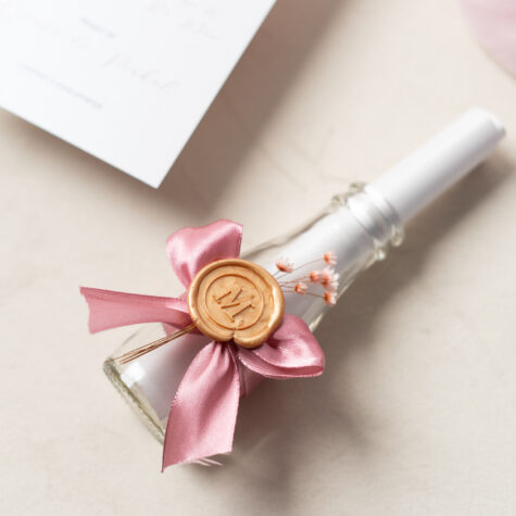 Imagem do produto Convite Comunhão Garrafa Rosa