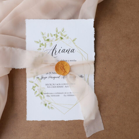 Imagem do produto Convite Comunhão Elegante e Delicado