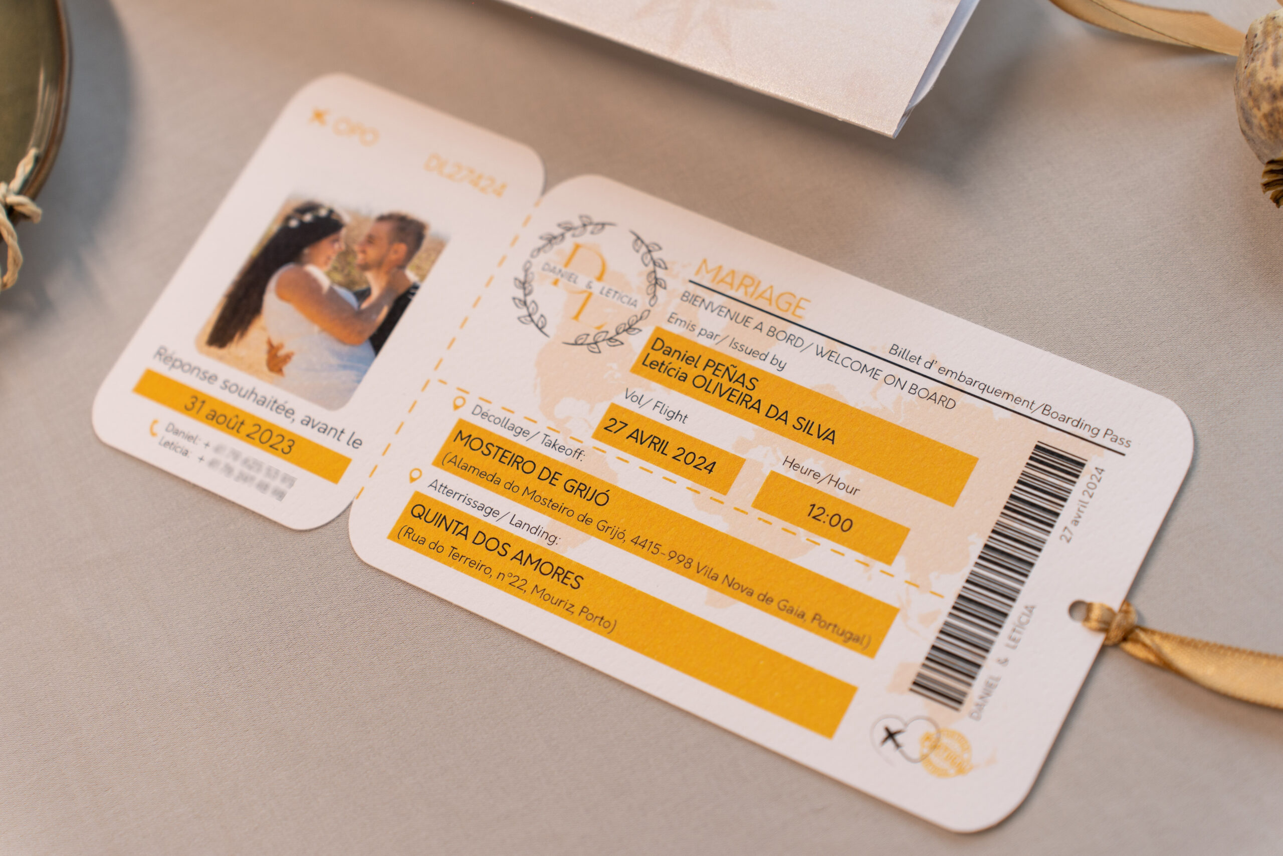 Convite Casamento Viagens Ticket 5