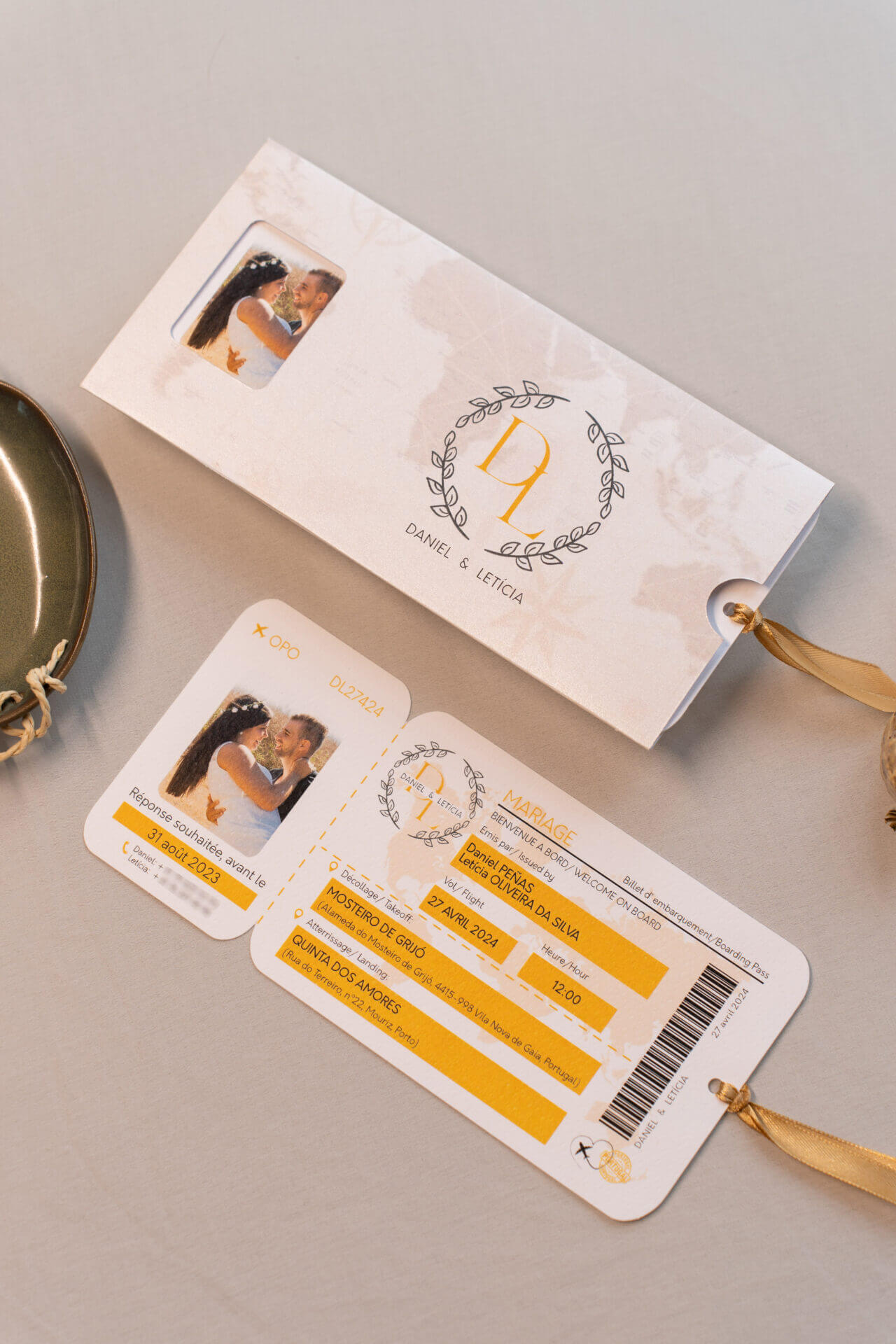 Convite Casamento Viagens Ticket