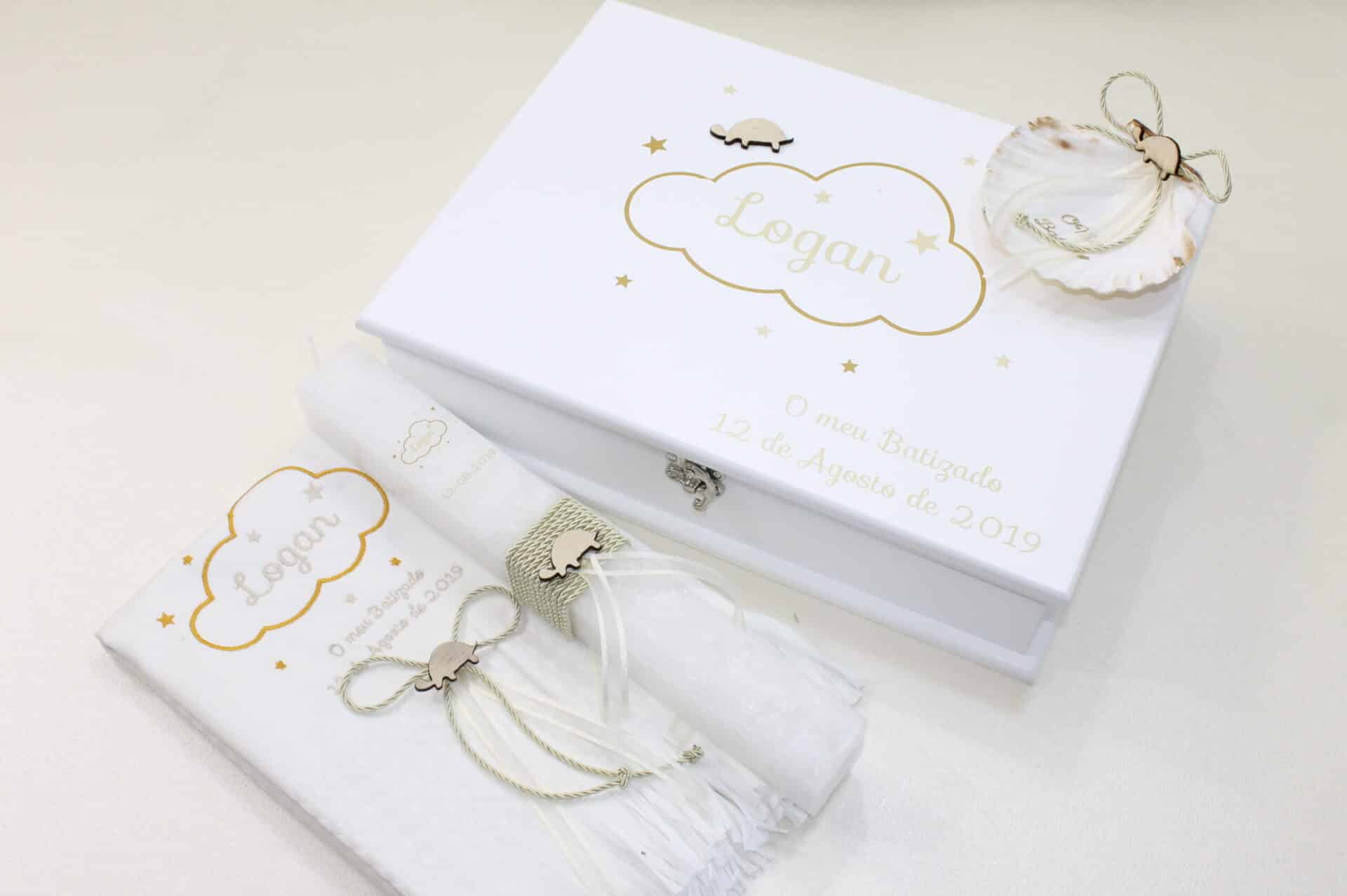 Toalha Batizado Caixa Tartaruga