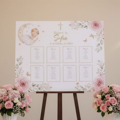 Imagem do produto Placard Batizado Nome Menina