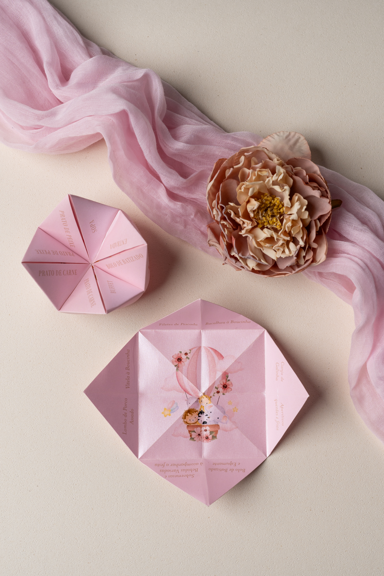 Menu de Batizado Tema Cocas