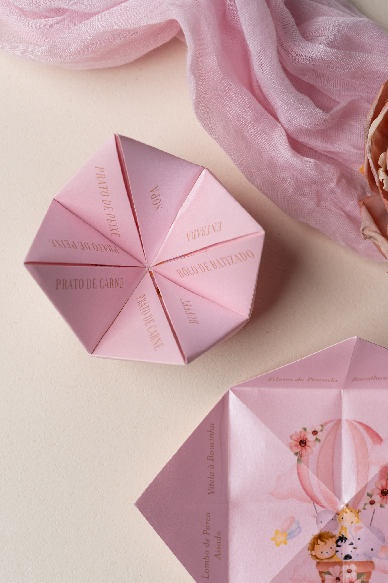 Menus de Batizado Tema Cocas