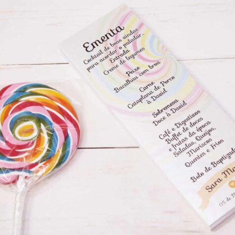 Imagem do produto Ementa Batizado Tema Lollipop