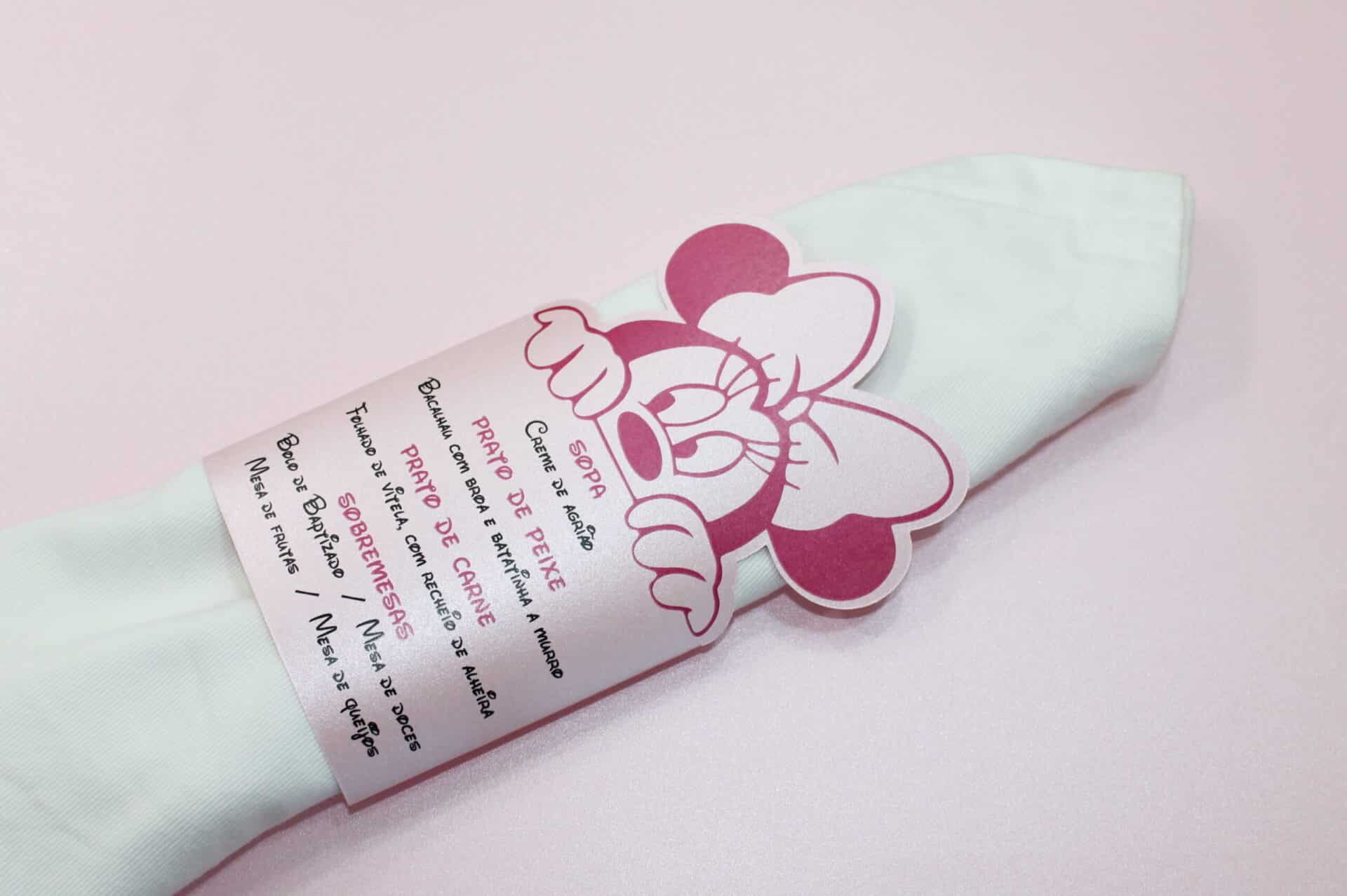 Ementa Batizado Tema Minnie