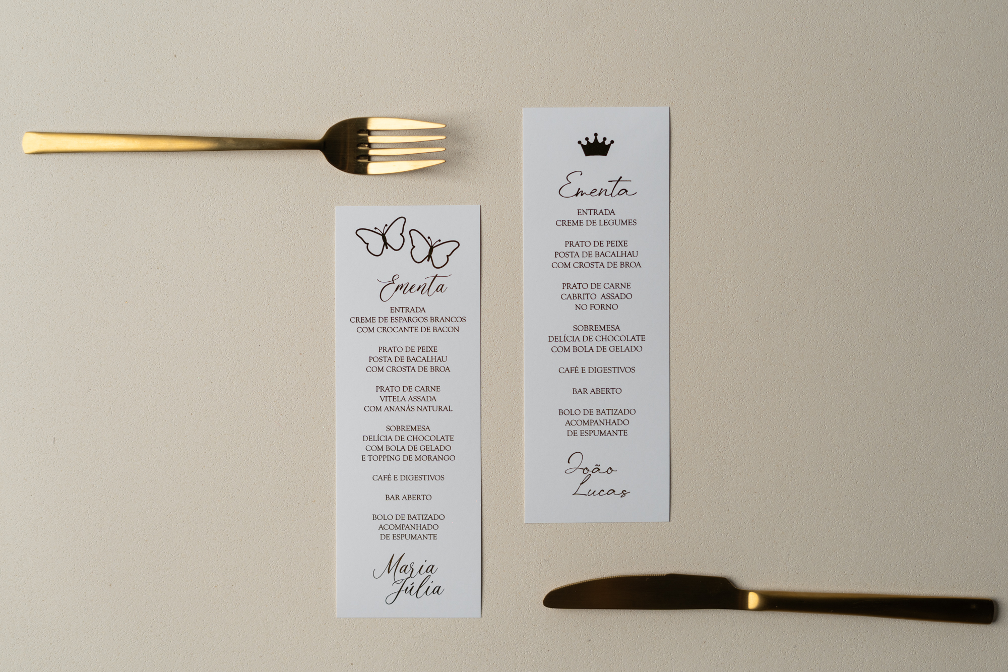 Ementa Batizado Tema Príncipe