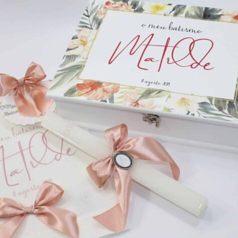 Imagem do produto Vela Batismo Caixa Floral