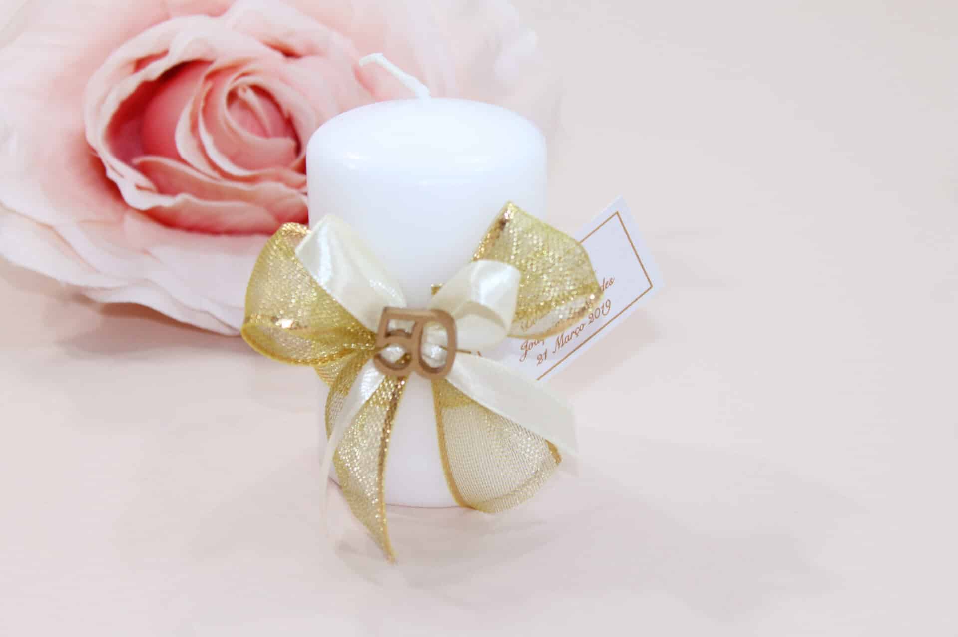 Lembrança Bodas Ouro Vela