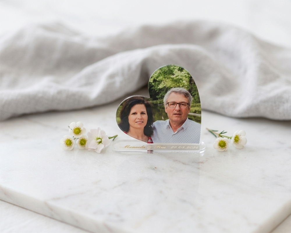 Lembrança Bodas Ouro Acrílico