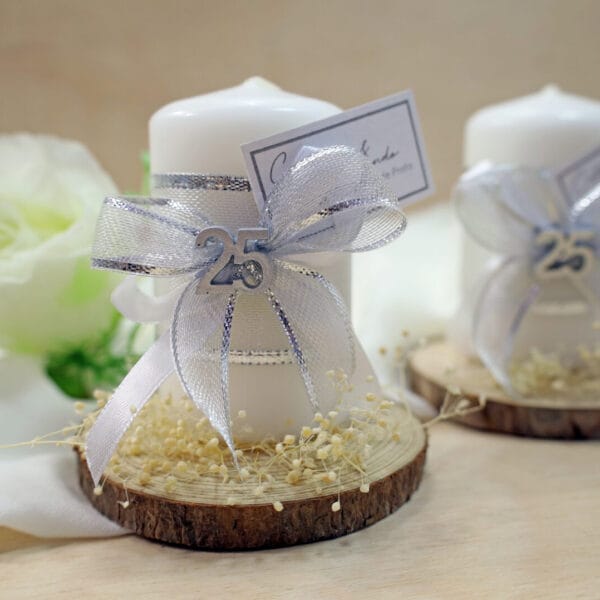 Lembrança Bodas Prata Vela