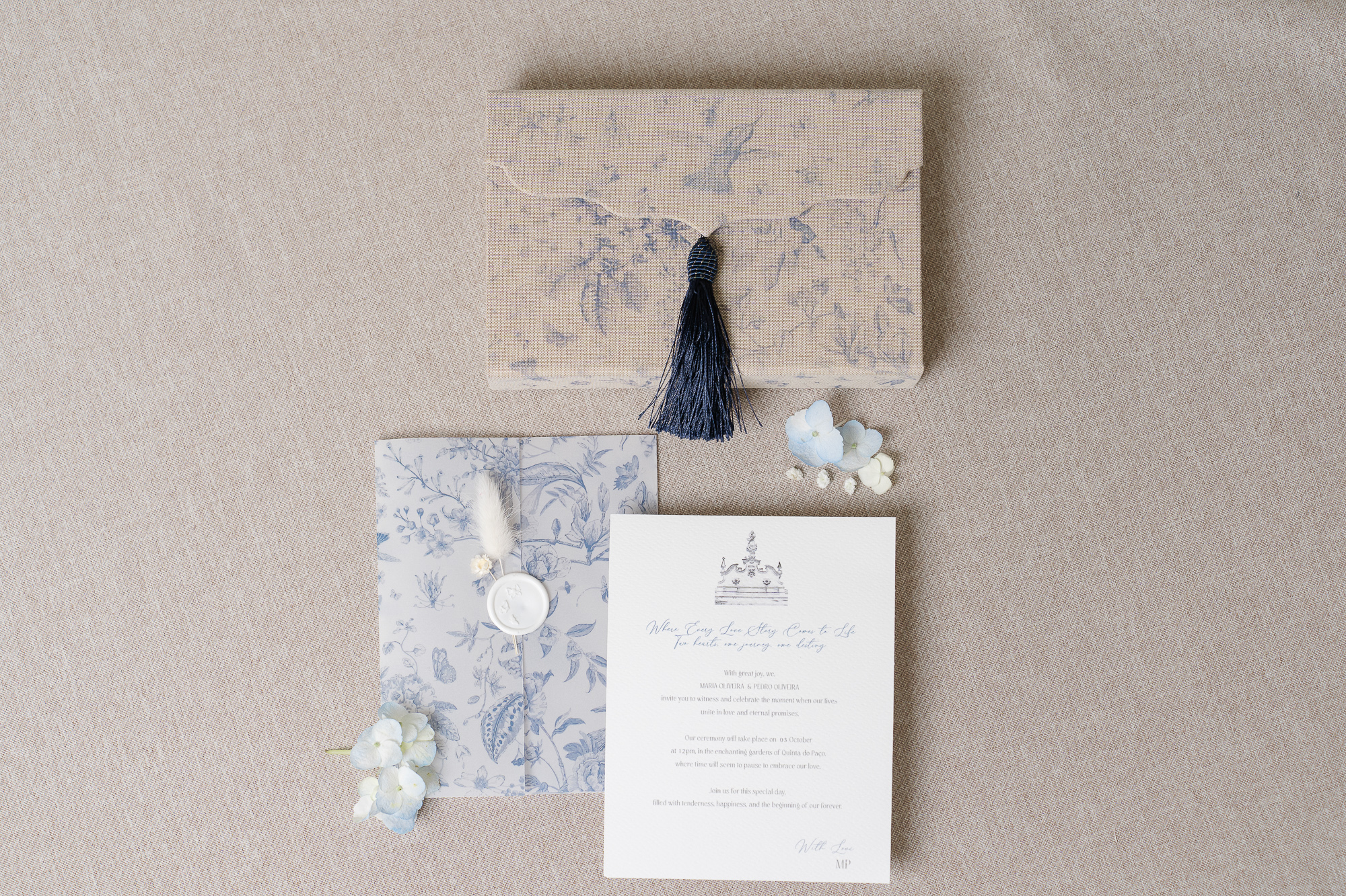 Convite Padrinhos Casamento Romântico