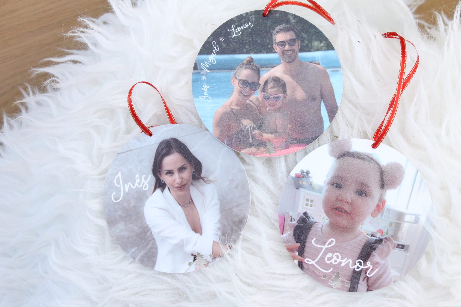 Bola Natal Personalizada Família