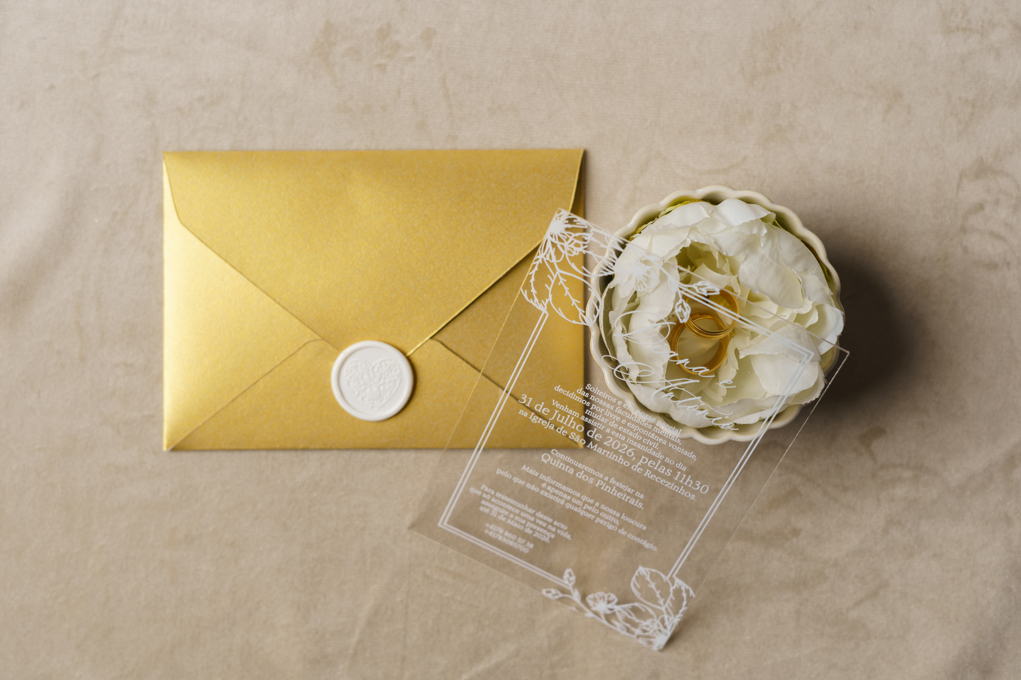 Convite Casamento Acetato Floral 5