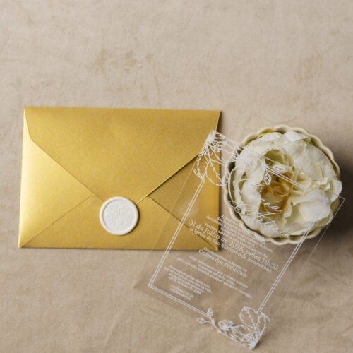 Imagem do produto Convite Casamento Acetato Floral