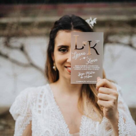 Imagem do produto Convite Casamento Acrílico Fosco