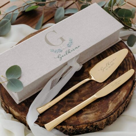 Imagem do produto Caixa Talheres Bolo Linho